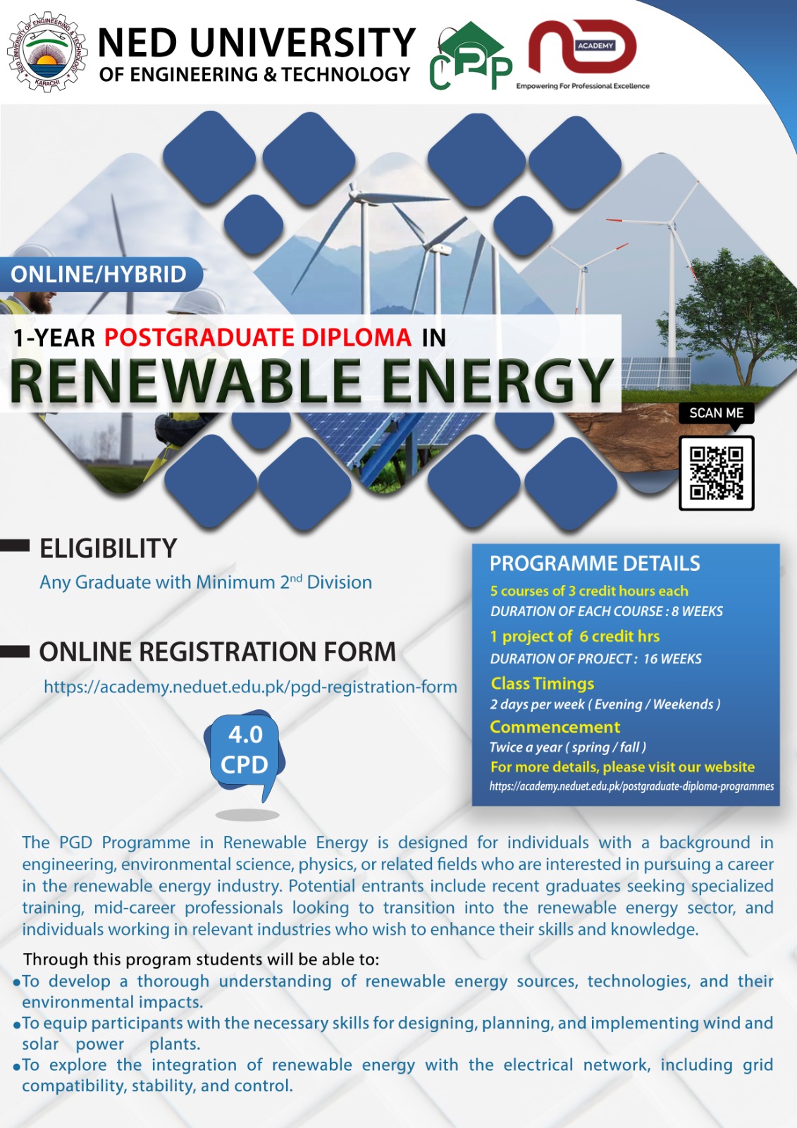 Pgd In Renewable Energy Ned Academy Ccee Cmpp Ptmc